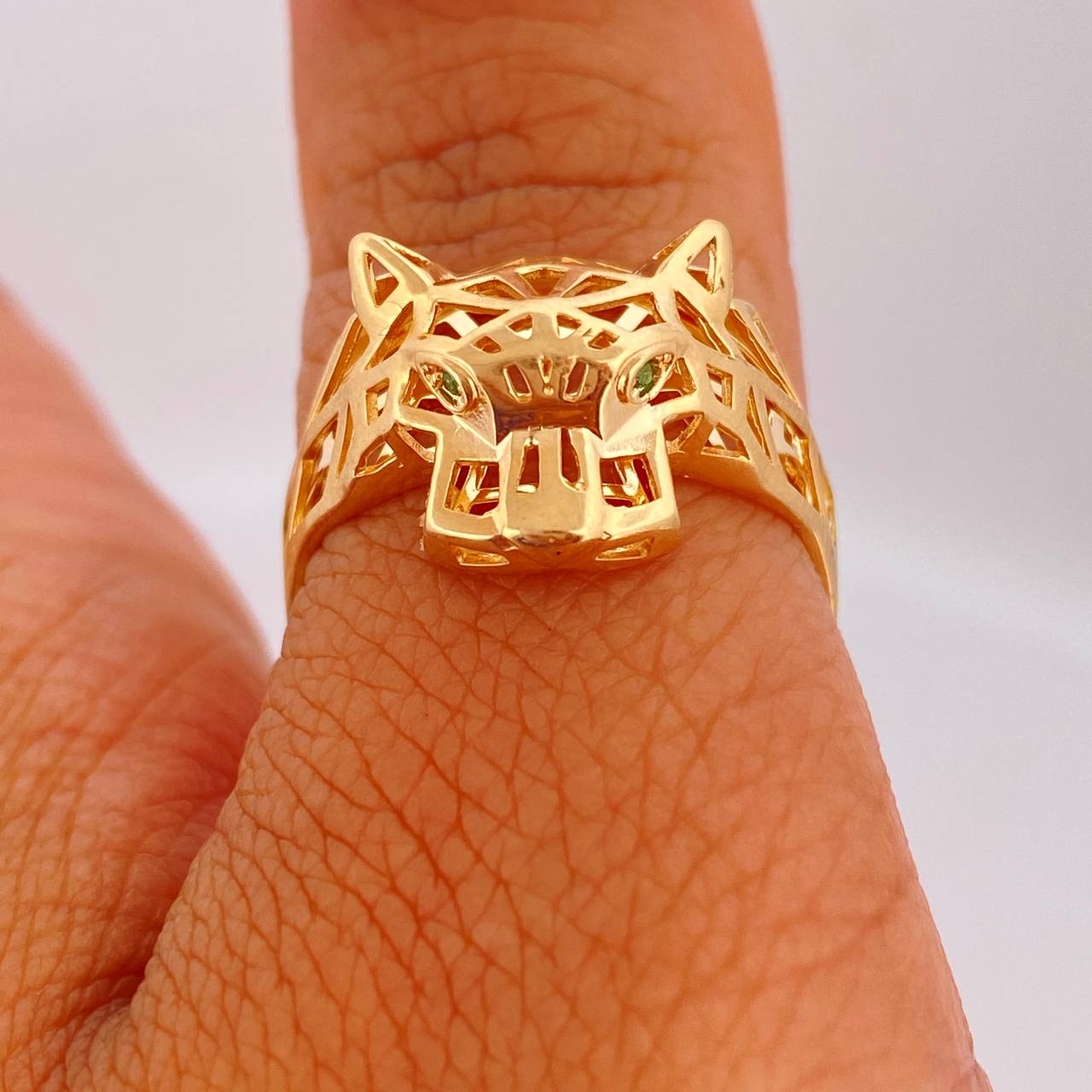 Anillo Pantera Filigrama 4.05gr / T9 / Oro Amarillo 18K %