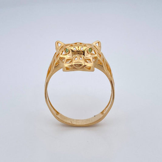 Anillo Pantera Filigrama 4.05gr / T9 / Oro Amarillo 18K %