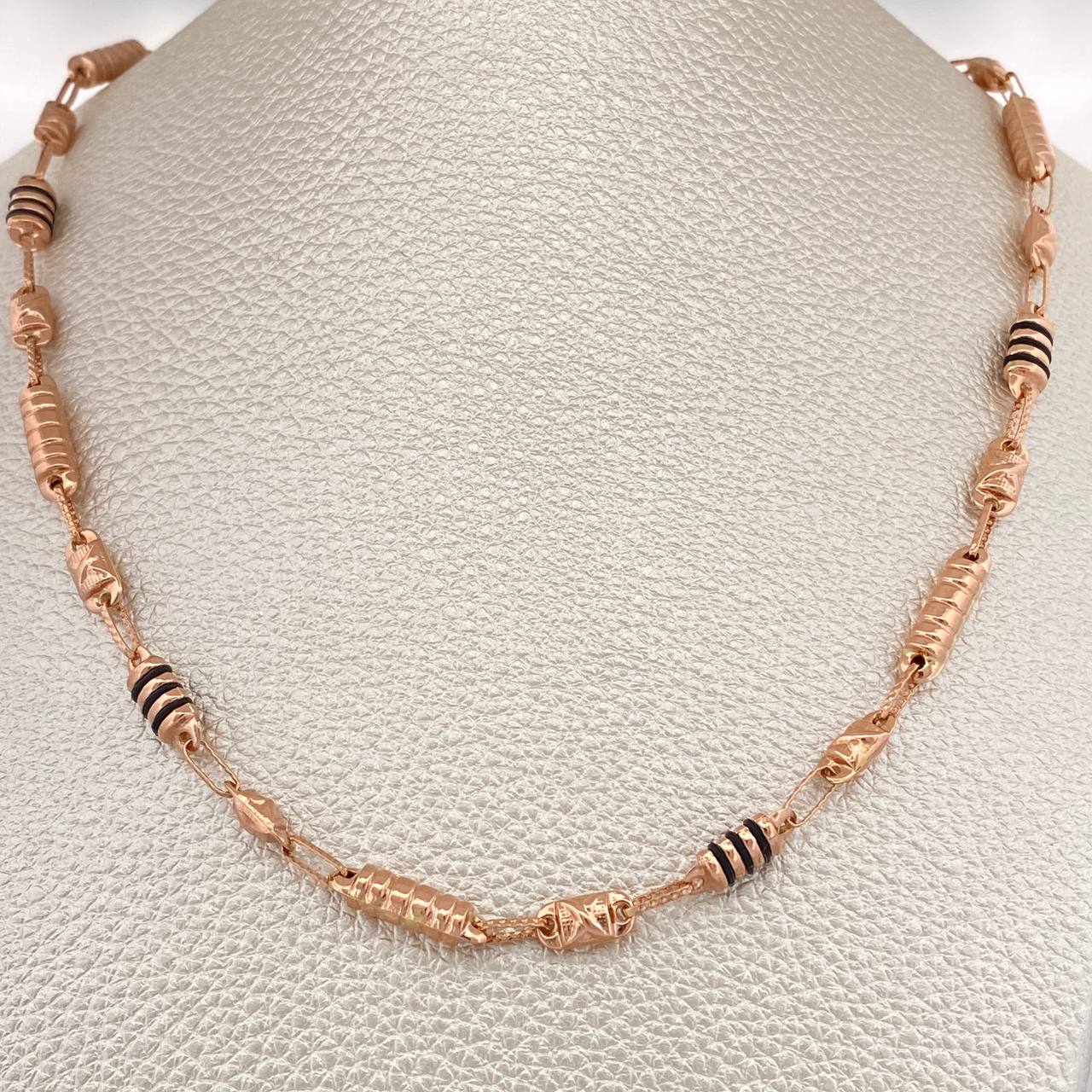 Cadena Rustica Barril X 11.95gr / 24 in / 4.13mm Oro Rosa 18K %