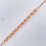 Cadena Rosario Virgen Maria 18.2gr / 24 1/2 in / 6mm-5mmmm Oro Rosa 18K %