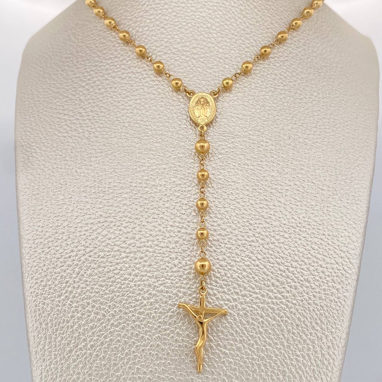 Cadena Rosario Virgen Milagrosa 8.95gr / 20 3/4 in / 5mm-4mmmm Oro Amarillo 18K %