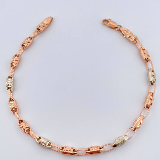 Pulso Rustica x 5.15gr / 8 1/4 in / 4.17mm Dos Oros Blanco Rosa 18K %