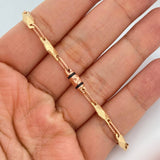 Pulso Rustica Barril X 5.25gr / 9 1/2 in / 4.8mm Dos Oros Amarillo Rosa 18K %