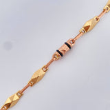 Pulso Rustica Barril X 5.25gr / 9 1/2 in / 4.8mm Dos Oros Amarillo Rosa 18K %