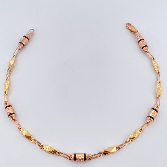 Pulso Rustica Barril X 5.25gr / 9 1/2 in / 4.8mm Dos Oros Amarillo Rosa 18K %