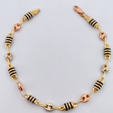 Pulso Rustica Barril Gc 5.45gr / 8 3/4 in / 5mm Tres Oros 18K %