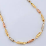 Cadena Rustica Barril  13.8gr / 24 in / 4mm Tres Oros 18K %