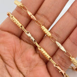 Cadena Rustica Barril  13.8gr / 24 in / 4mm Tres Oros 18K %