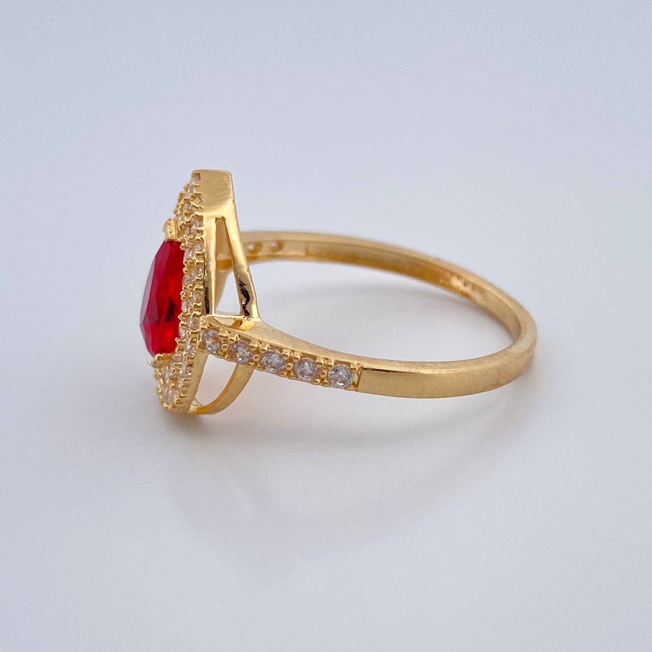 Anillo Halo Gota 2.3gr / T6 / Oro Amarillo 18K %