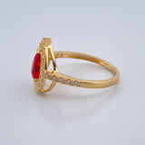 Anillo Halo Gota 2.3gr / T6 / Oro Amarillo 18K %