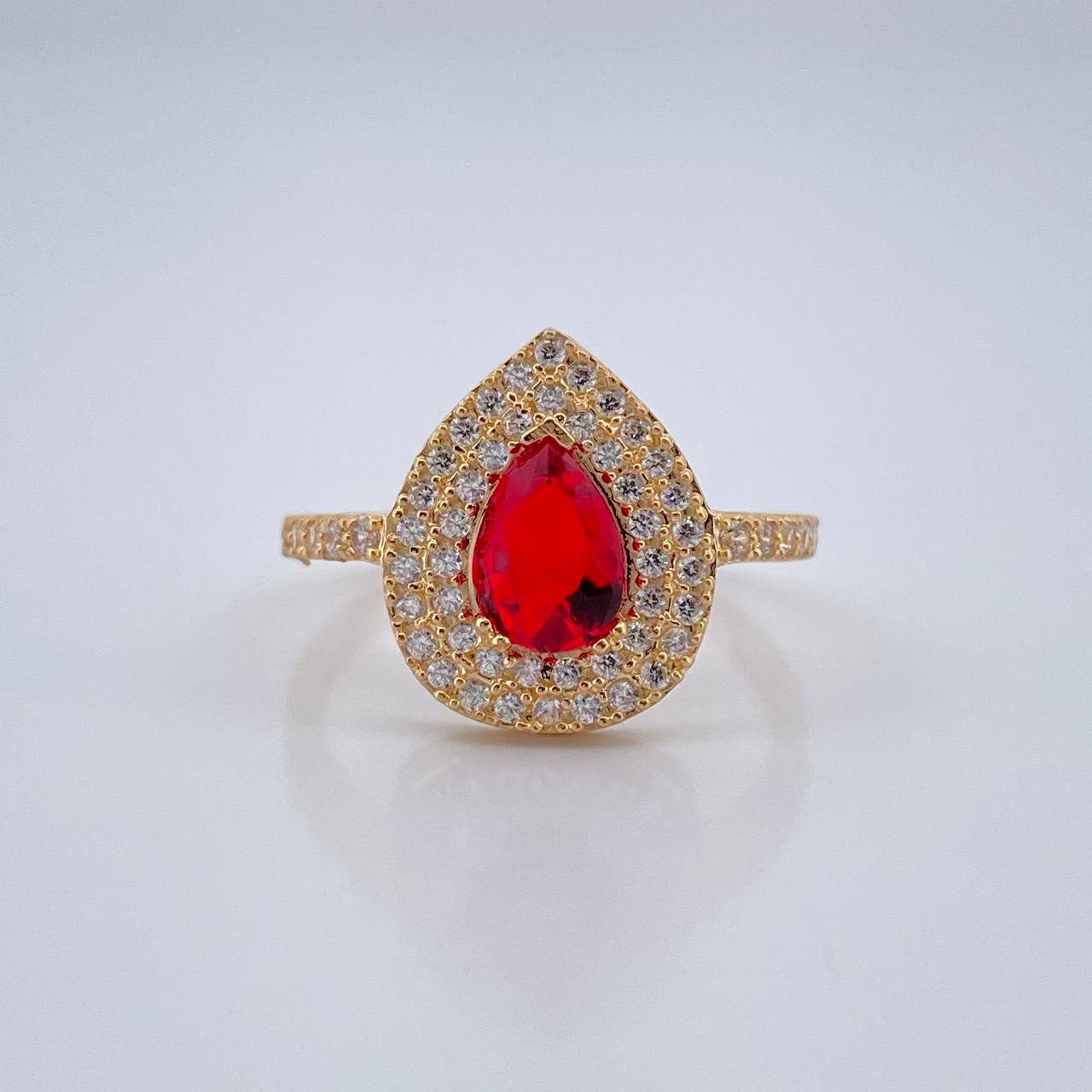 Anillo Halo Gota 2.3gr / T6 / Oro Amarillo 18K %