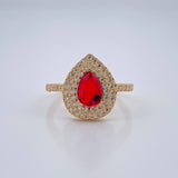 Anillo Halo Gota 2.3gr / T6 / Oro Amarillo 18K %