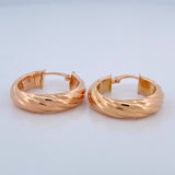 Candongas Semi 4.4gr / 1 in / Oro Rosa 18K %