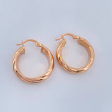Candongas Semi 4.4gr / 1 in / Oro Rosa 18K %