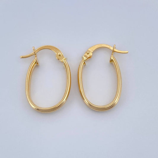 Candongas Andy Ovaladas 1.3gr / 3/4 in / Oro Amarillo 18K %