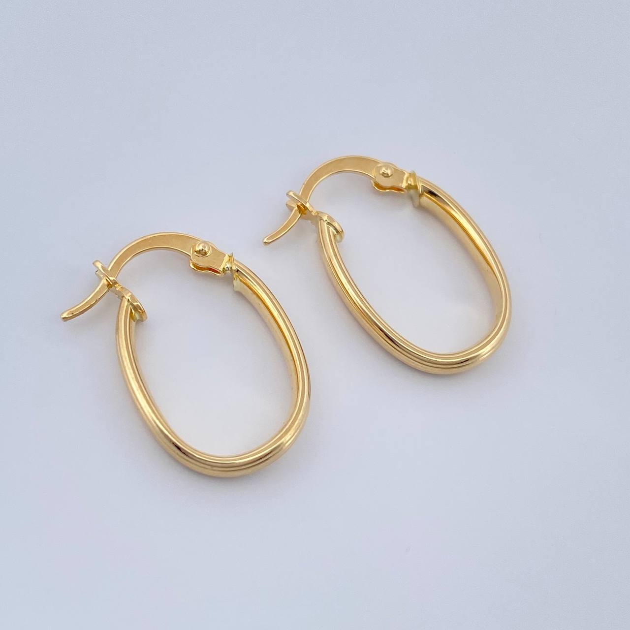 Candongas Andy Ovaladas 1.3gr / 3/4 in / Oro Amarillo 18K %