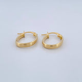 Candongas Andy Ovaladas 1.3gr / 3/4 in / Oro Amarillo 18K %