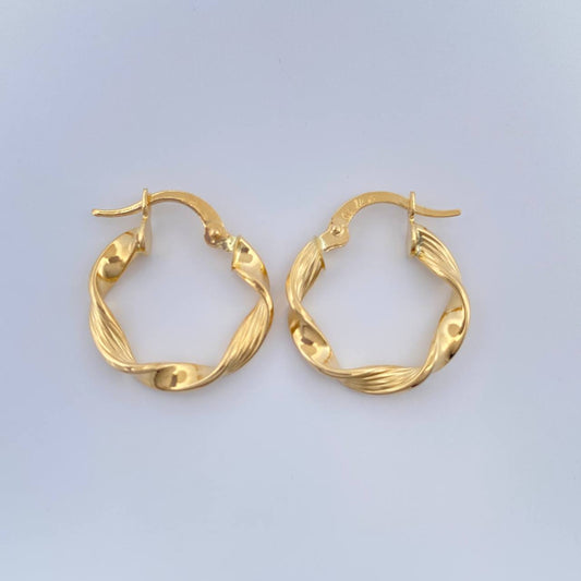 Candongas Jenn 1.2gr / 3/4 in / Oro Amarillo 18K %