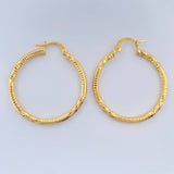 Megan Hoop Earrings 2.3gr / 1 1/4 in / Yellow Gold 18K %
