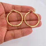 Megan Hoop Earrings 2.3gr / 1 1/4 in / Yellow Gold 18K %