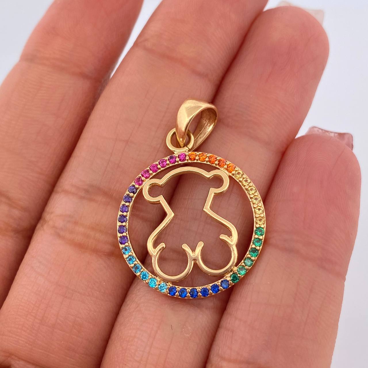 Dije Silueta Oso Ts 3gr / 1 1/4 in / Oro Amarillo 18K %