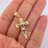 Dije Cruz Cristo Milagroso de Buga 3.95gr / 1 1/2 in / Tres Oros 18K %