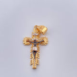 Dije Cruz Cristo Milagroso de Buga 3.95gr / 1 1/2 in / Tres Oros 18K %
