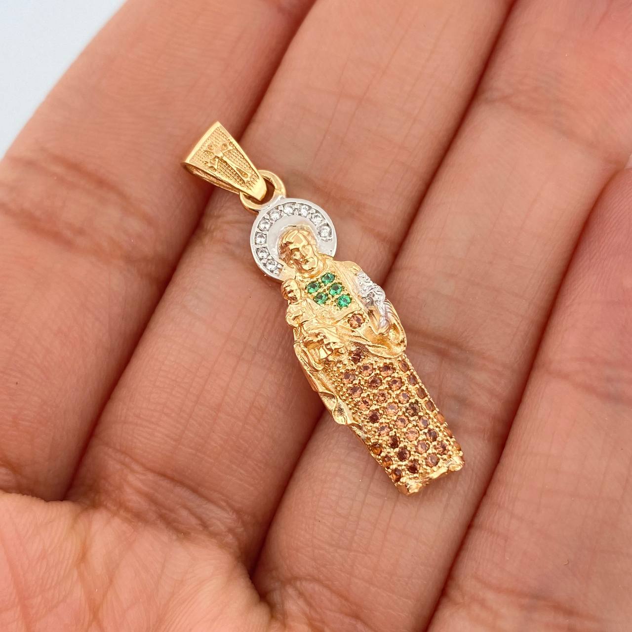 Dije San Jose 2.85gr / 1 1/4 in / Dos Oros Amarillo Blanco 18K %