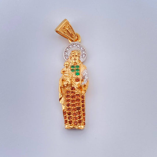 Dije San Jose 2.85gr / 1 1/4 in / Dos Oros Amarillo Blanco 18K %