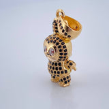 Dije Conejo Sonriente 6.35gr / 1 1/2 in / Dos Oros Amarillo Blanco 18K %