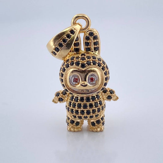 Dije Conejo Sonriente 6.35gr / 1 1/2 in / Dos Oros Amarillo Blanco 18K %