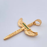 Dije Espada Alas San Miguel 4.75gr / 1 3/4 in / Oro Amarillo 18K %