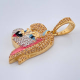 Dije Coneja Caricatura 5.9gr / 1 1/2 in / Dos Oros Amarillo Blanco 18K %