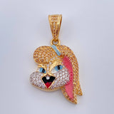 Dije Coneja Caricatura 5.9gr / 1 1/2 in / Dos Oros Amarillo Blanco 18K %