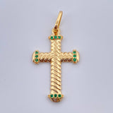 Dije Cruz Trenzada 1.95gr / 1 1/4 in / Oro Amarillo 18K %