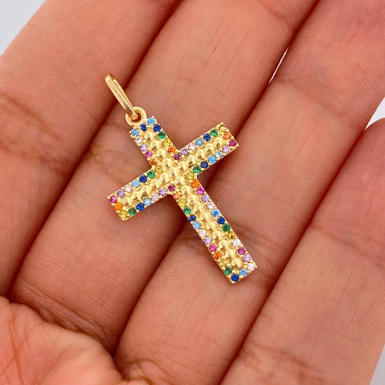 Dije Cruz 1.95gr / 1 1/4 in / Oro Amarillo 18K %