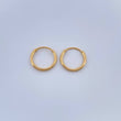 Smooth Hoop Earrings 0.55gr / 1/2 in / Yellow Gold 18K %