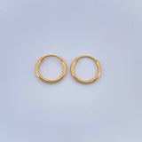 Smooth Hoop Earrings 0.55gr / 1/2 in / Yellow Gold 18K %