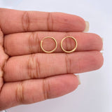 Smooth Hoop Earrings 0.55gr / 1/2 in / Yellow Gold 18K %