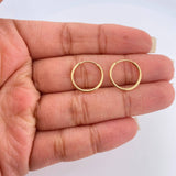 Candongas Aro Liso 0.75gr / 1/2 in / Oro Amarillo 18K %