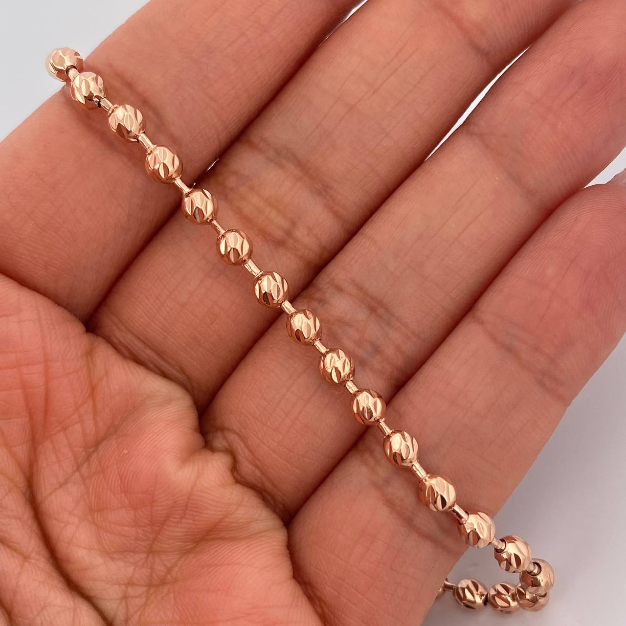 Pulso Militar 7.3gr / 7 1/2 in / 4mm Oro Rosa 18K %