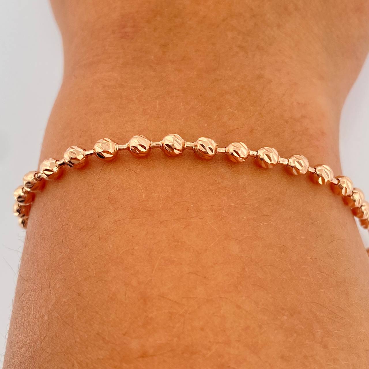 Pulso Militar 7.3gr / 7 1/2 in / 4mm Oro Rosa 18K %