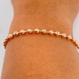 Pulso Militar 7.3gr / 7 1/2 in / 4mm Oro Rosa 18K %