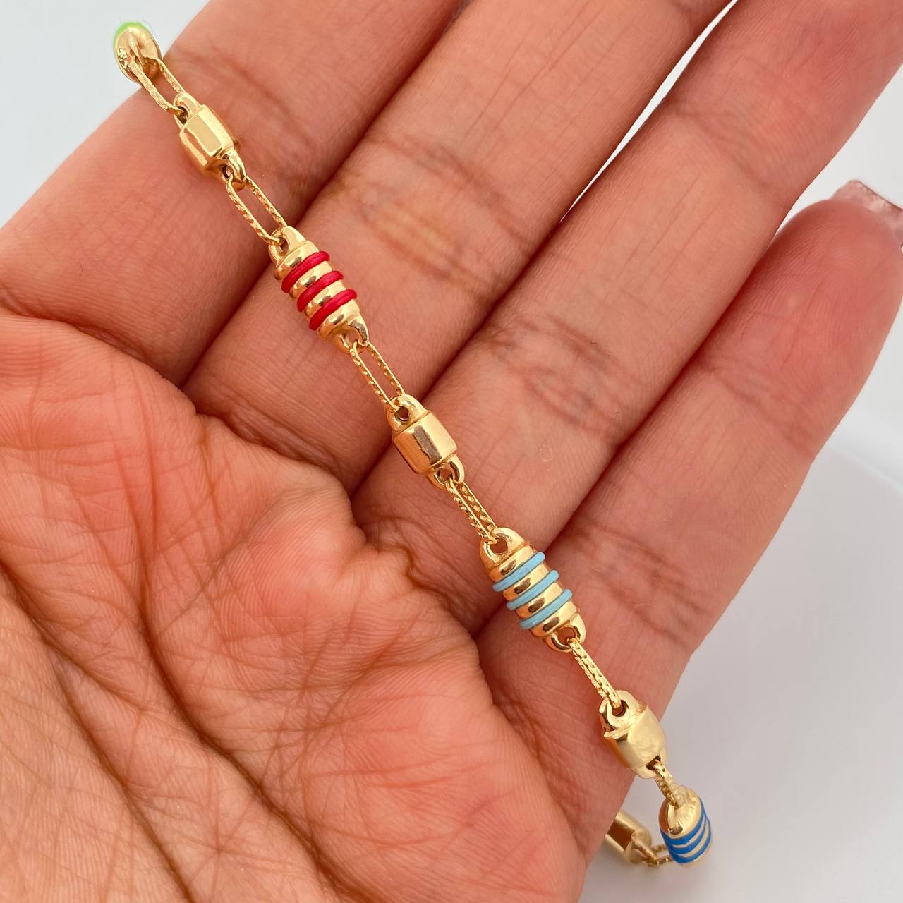 Barrel Anklet 6.05gr / 10 1/4 in / 4.65mm Yellow Gold 18K %