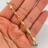 Barrel Anklet 6.05gr / 10 1/4 in / 4.65mm Yellow Gold 18K %