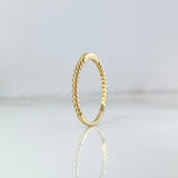 Ring Spheres Rectangle 1.4gr / T7 1/4 / White Zircons Yellow Gold