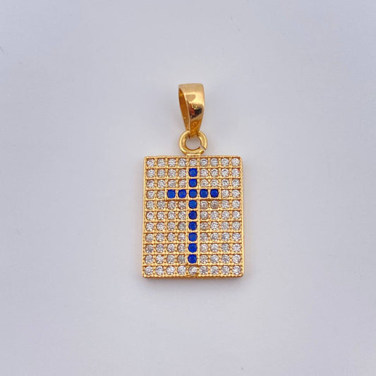 Dije Placa Cruz 1.85gr / 3/4 in / Oro Amarillo 18K %