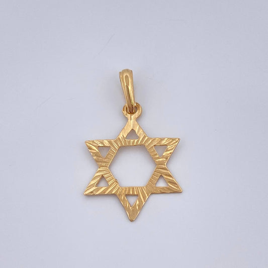 Dije Estrella De David 0.7gr / 1 in / Oro Amarillo 18K %