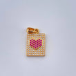 Dije Placa Corazon 2.15gr / 3/4 in / Oro Amarillo 18K %