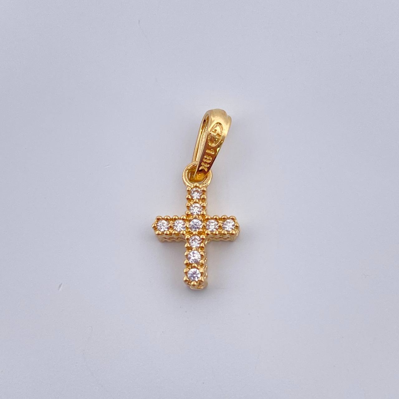 Dije Cruz Doble 0.95gr / 3/4 in / Oro Amarillo 18K %